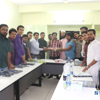 Textile alumni executive members of MBSTU visit Textile Today office